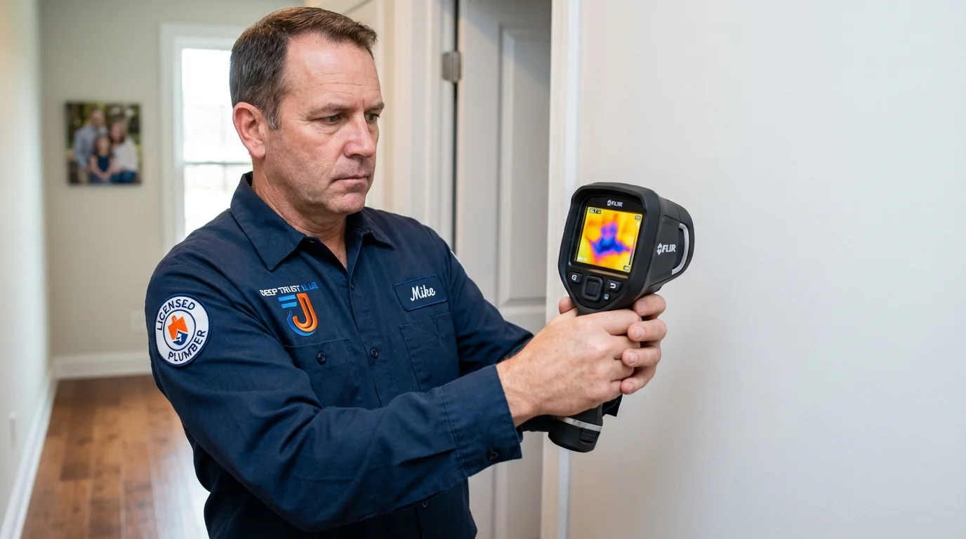 Thermal imaging leak detection by Johns Plumbing LLC in Pascoag